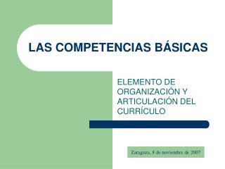 LAS COMPETENCIAS BÁSICAS