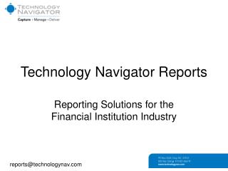 Technology Navigator Reports