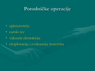 Porodničke operacije