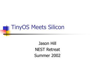 TinyOS Meets Silicon