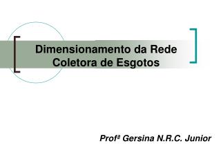 Profª Gersina N.R.C. Junior