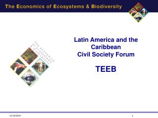 Latin America and the Caribbean Civil Society Forum TEEB