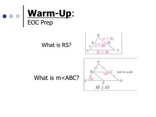 Warm-Up : EOC Prep