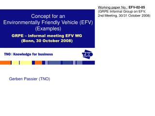 GRPE – informal meeting EFV WG (Bonn, 30 October 2008)