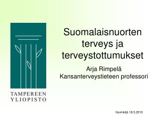 Suomalaisnuorten terveys ja terveystottumukset