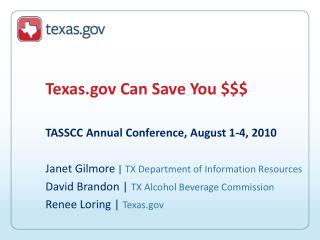 Texas Can Save You $$$