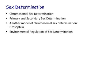 Sex Determination