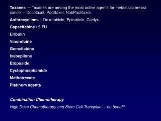 Common Adjuvant Regimens