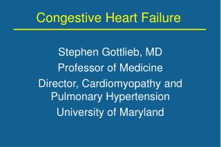 Congestive Heart Failure