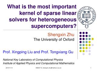 What is the most important kernel of sparse linear solvers for heterogeneous supercomputers?