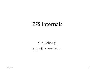 ZFS Internals