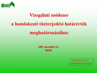 Vizsgálati módszer a homlokzati tűzterjedési határérték meghatározásához