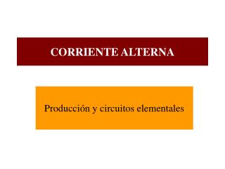 CORRIENTE ALTERNA