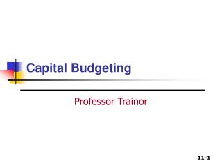 Capital Budgeting