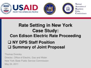 Rate Setting in New York Case Study : Con Edison Electric Rate Proceeding