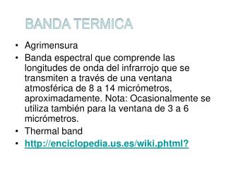 BANDA TERMICA