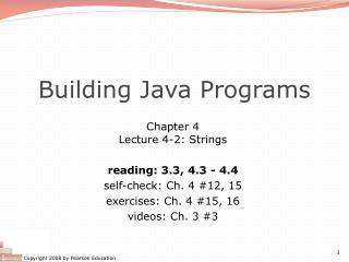 Building Java Programs