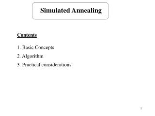 Simulated Annealing