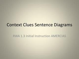 Context Clues Sentence Diagrams