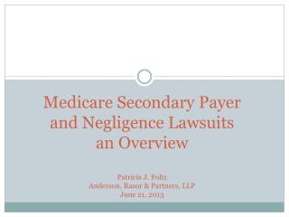 Medicare’s Right of Recovery