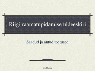 Riigi raamatupidamise üldeeskiri