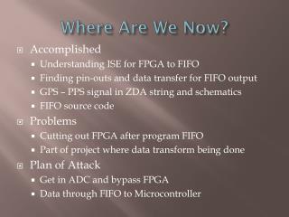 Where Are We Now?