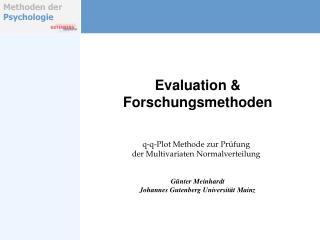 Evaluation &amp; Forschungsmethoden