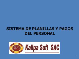 SISTEMA DE PLANILLAS Y PAGOS DEL PERSONAL