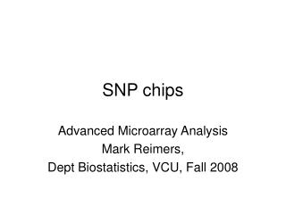 SNP chips