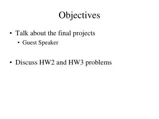 Objectives