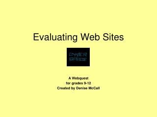 Evaluating Web Sites