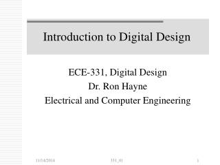 Introduction to Digital Design