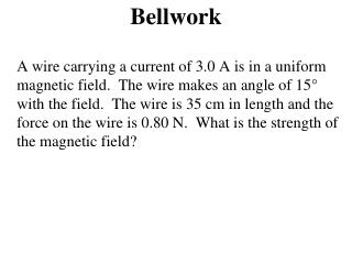 Bellwork