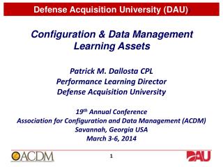 Configuration &amp; Data Management Learning Assets