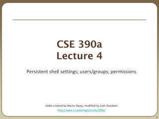 CSE 390a Lecture 4