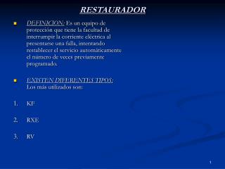 RESTAURADOR