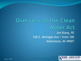 Overview of the Clean Water Act