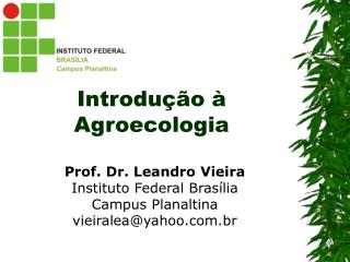 Introdução à Agroecologia