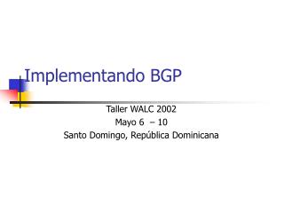 Implementando BGP