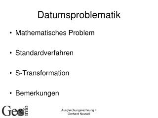 Datumsproblematik