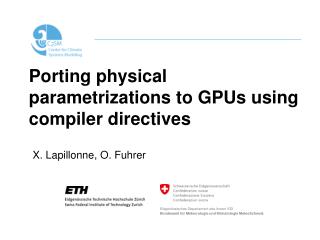 Porting physical parametrizations to GPUs using compiler directives