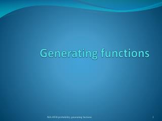 Generating functions