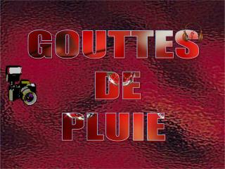 GOUTTES DE PLUIE