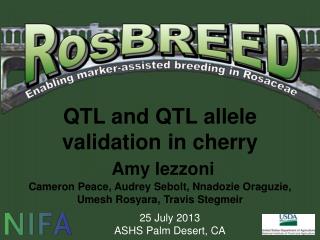 QTL and QTL allele validation in cherry