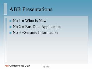 ABB Presentations