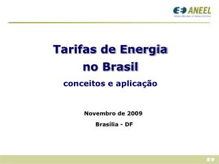 Tarifas de Energia no Brasil conceitos e aplicação