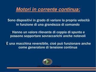 Motori in corrente continua: