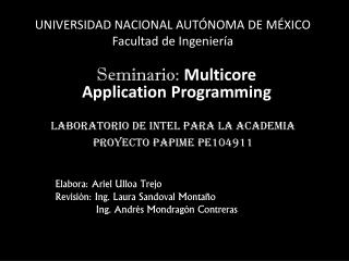 UNIVERSIDAD NACIONAL AUTÓNOMA DE MÉXICO Facultad de Ingeniería