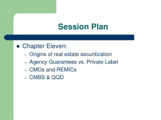 Session Plan