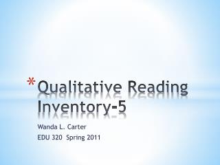 Qualitative Reading Inventory-5